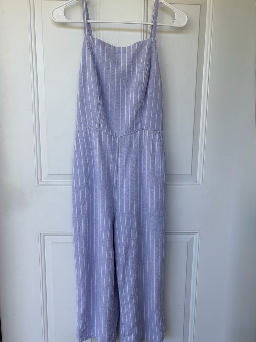 •Old Navy• Striped Linen Blend Wide Leg Jumpsuit - Size Small